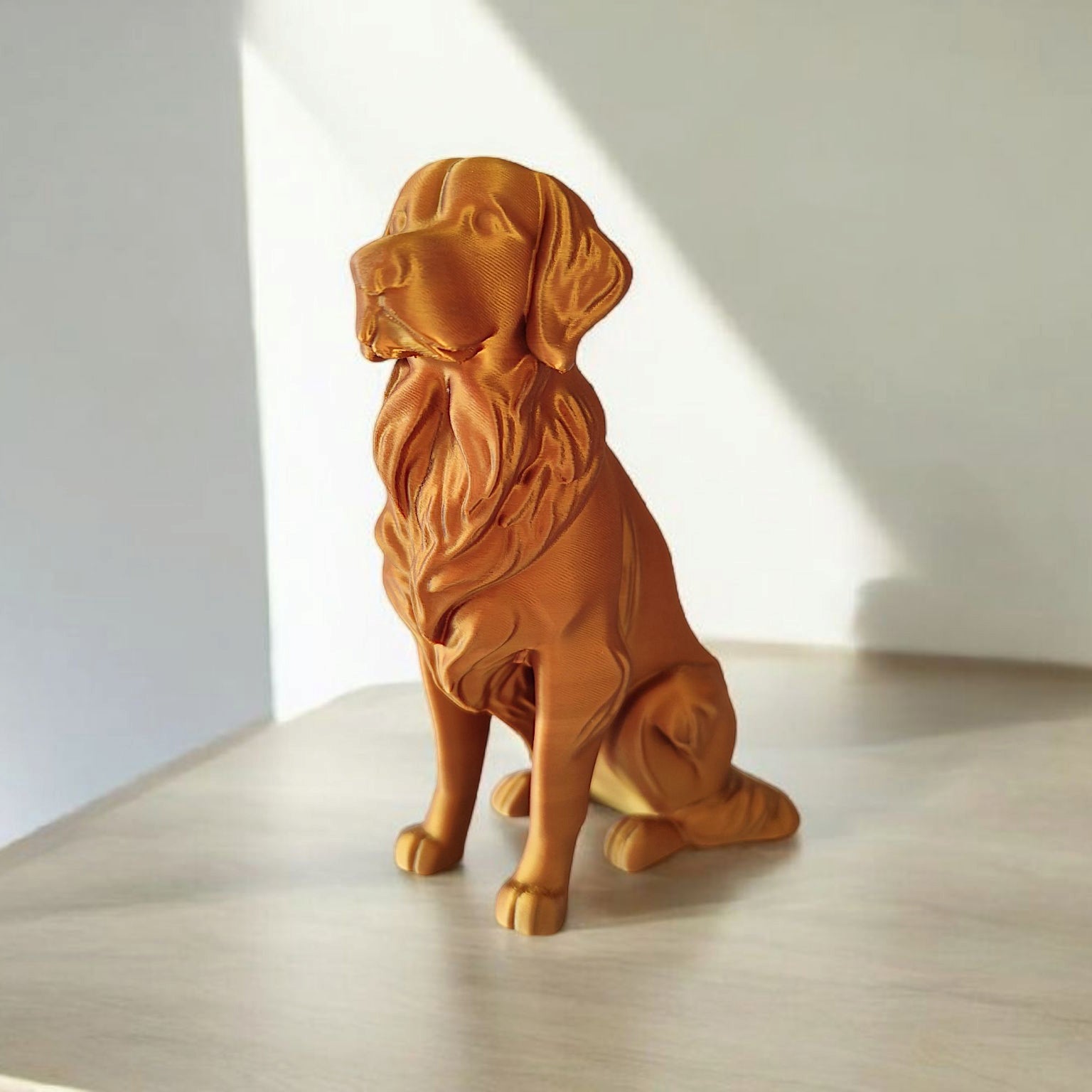 Golden Retriever sculpture minimalist realistic art