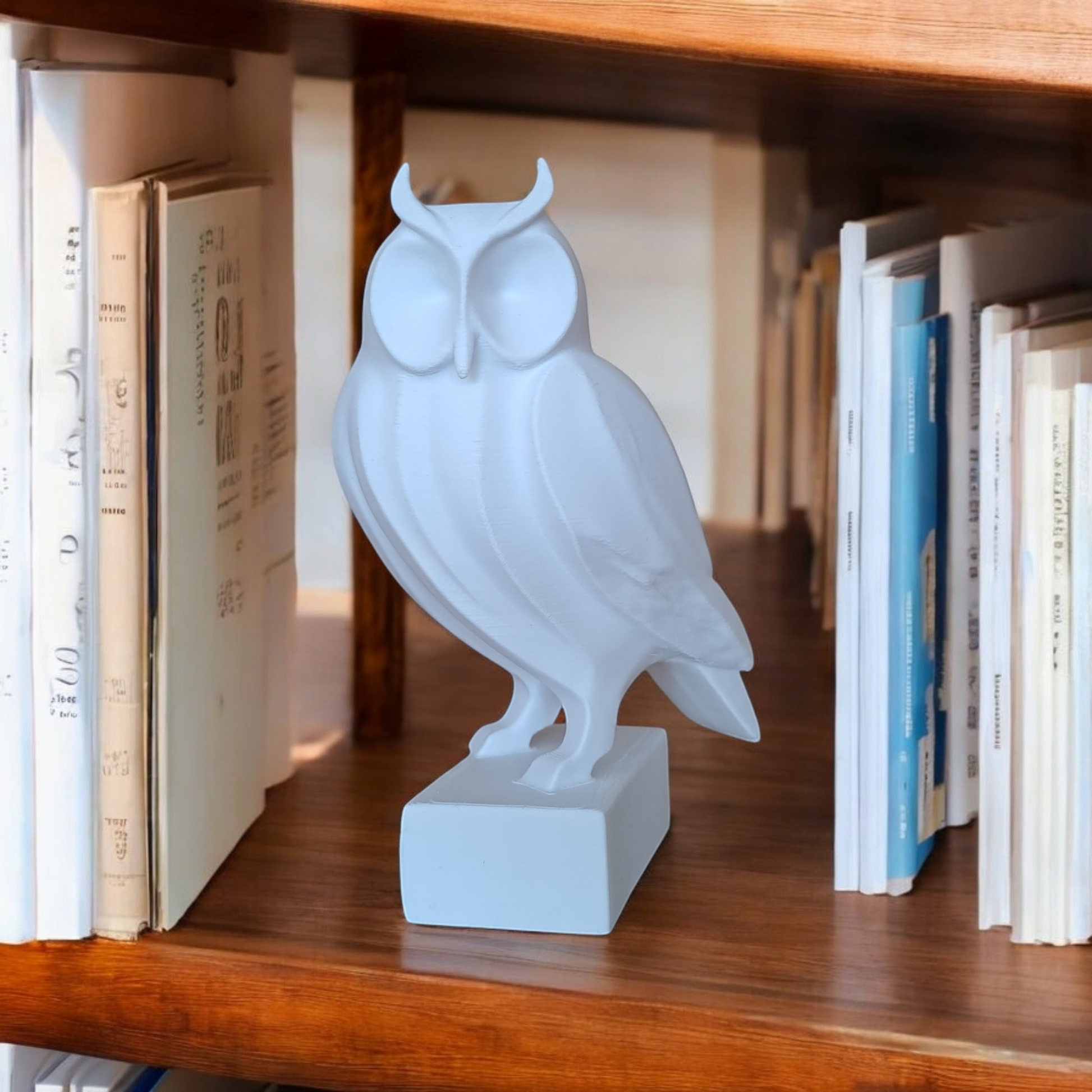Minimalist owl sculpture modern art