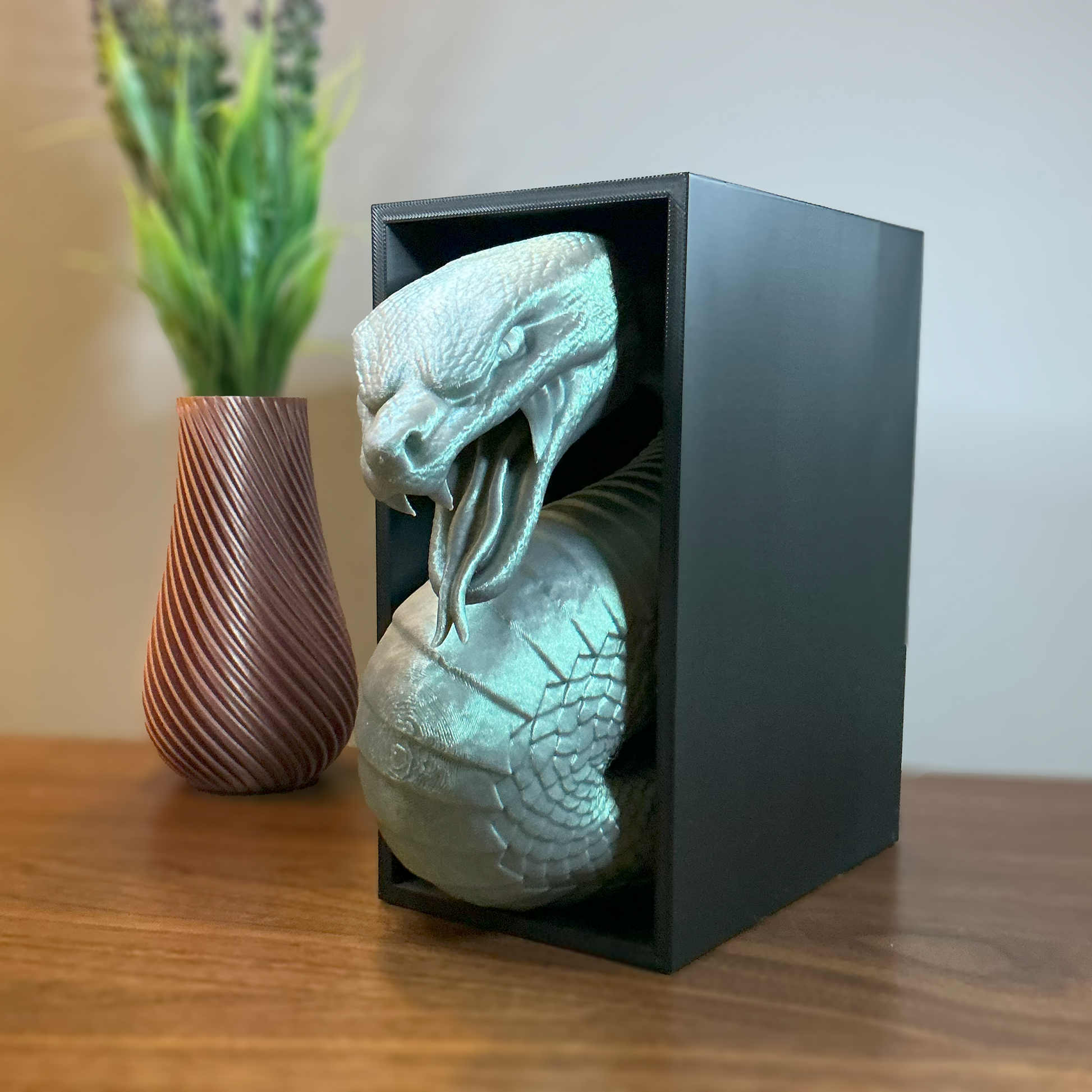 Slytherin-Inspired Snake Book Nook