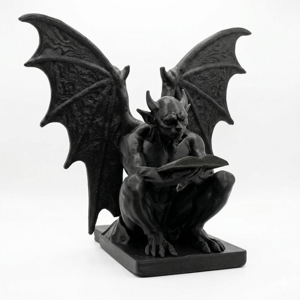 Gargoyle bookend in black
