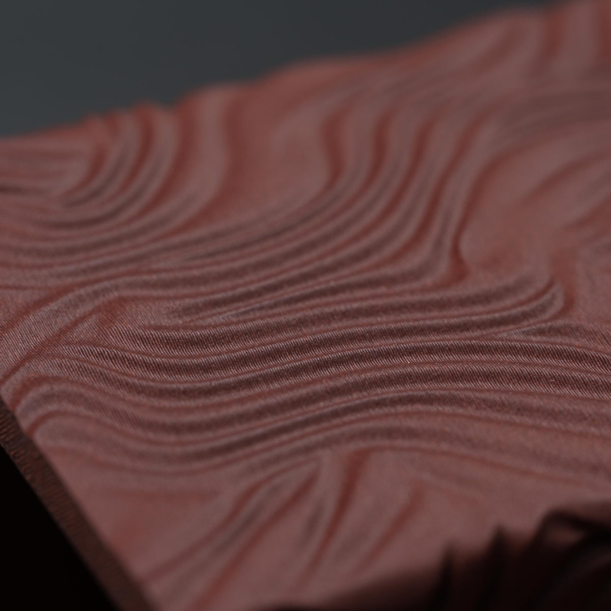 Close-up of the wavy, rippled texture