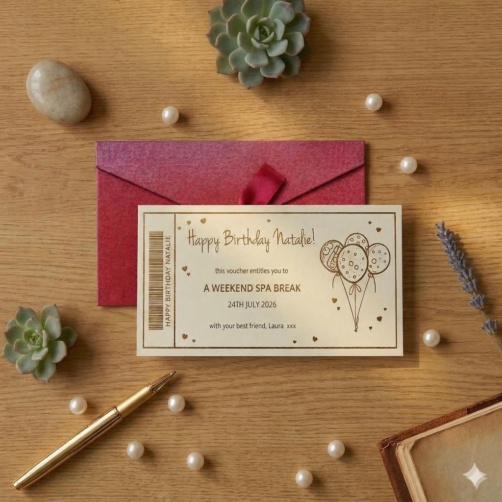 Personalised Surprise Reveal Ticket | Luxury Cardstock Voucher