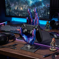 Creepy Hand Controller Stand – Iridescent Blue/Purple Chameleon Gamer Desk Decor
