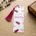 Custom Book Club Bookmark with Tassel, Personalized Laminated Gift for Readers