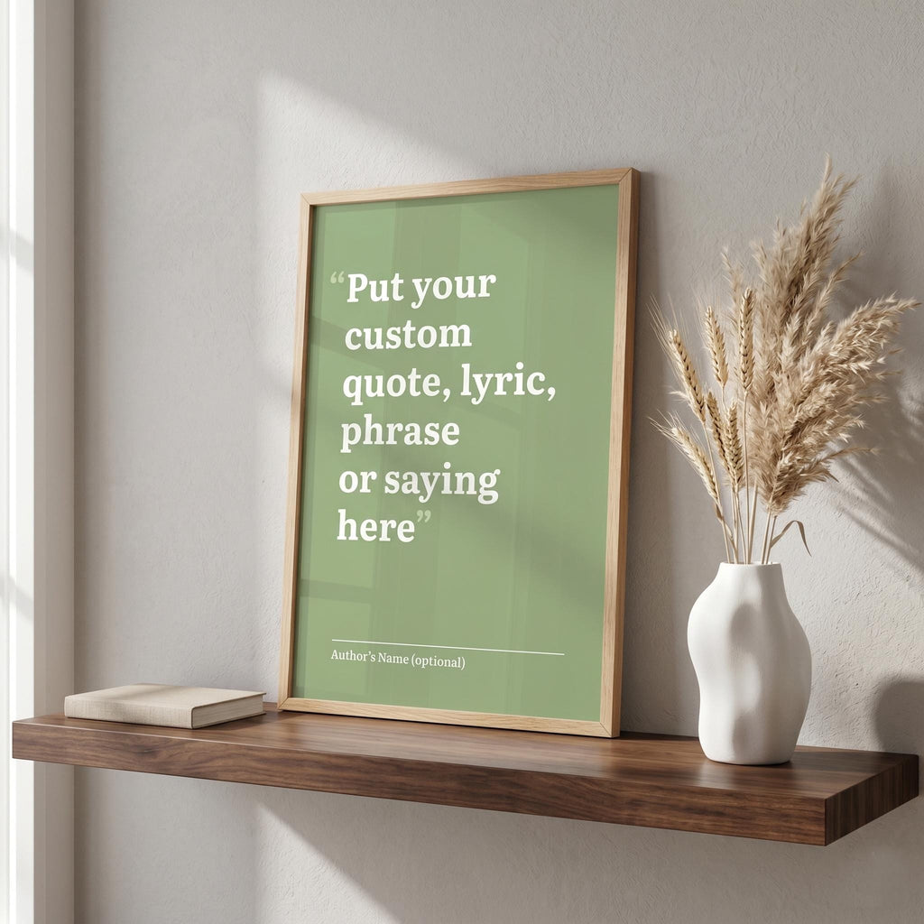 Custom Quote Print, Minimalist Poem Wall Art, Song Lyric Poster (Digital Download)