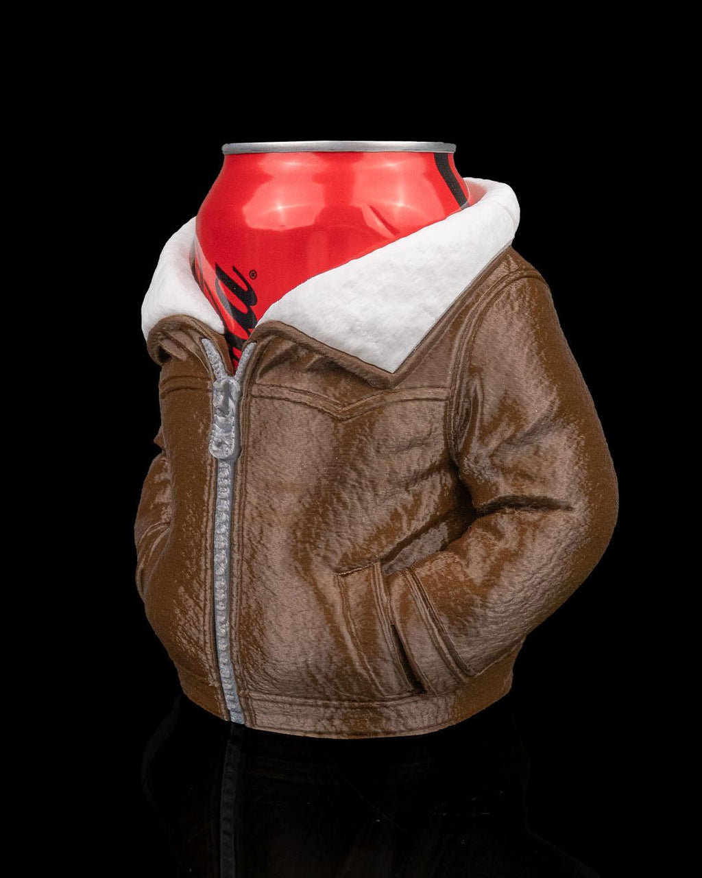 Leather Bomber Jacket Pen Holder – Aviator Desk Organizer, Pilot Biker Gift