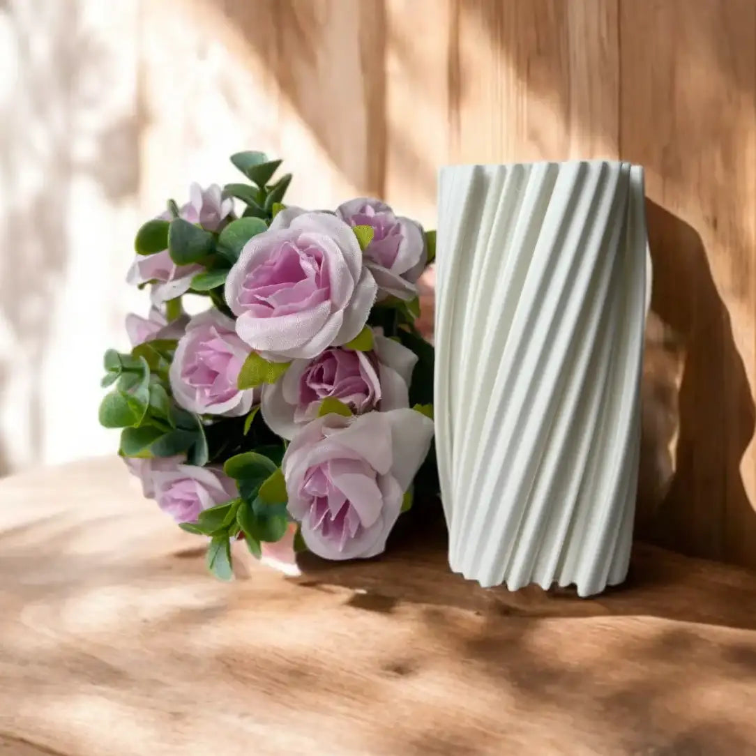 The Francesca Vase Graceful Spiral 3D Printed Décor