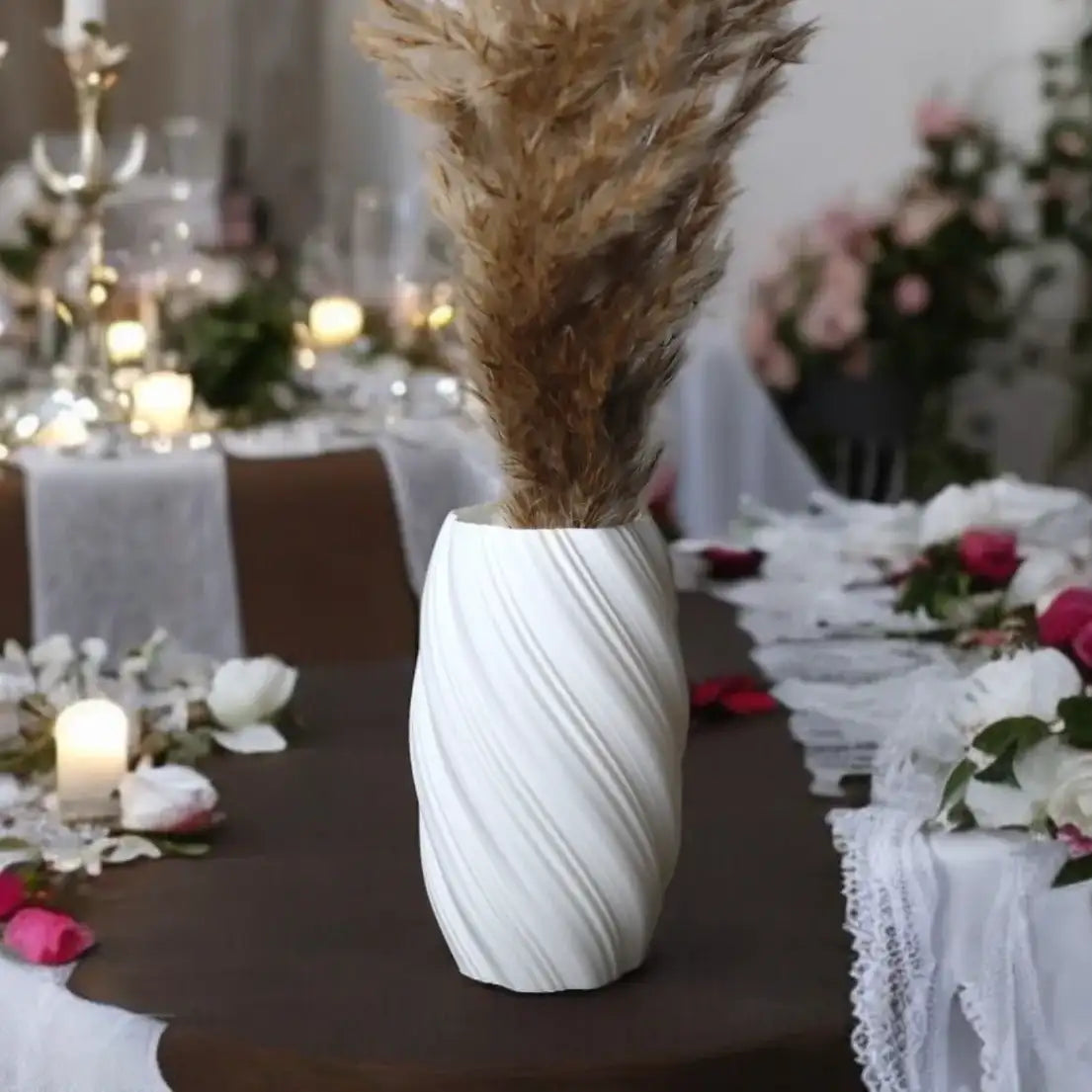 The Marvina Vase Organic 3D Printed Decor for Dried Flowers