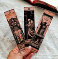 Gothic Major Arcana Tarot Bookmarks Set, The Fool, High Priestess, and Magician.