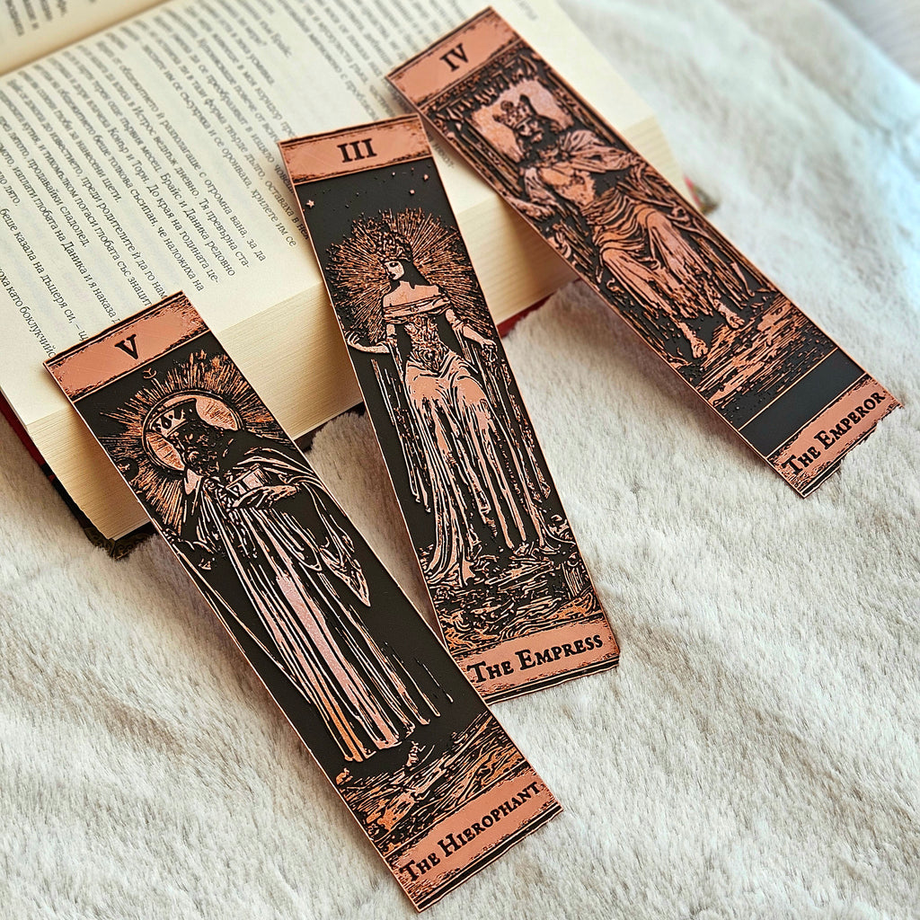 Tarot Bookmarks Set #3 | The Lovers, The Chariot & Strength | Major Arcana | Mystic & Witchy Gift