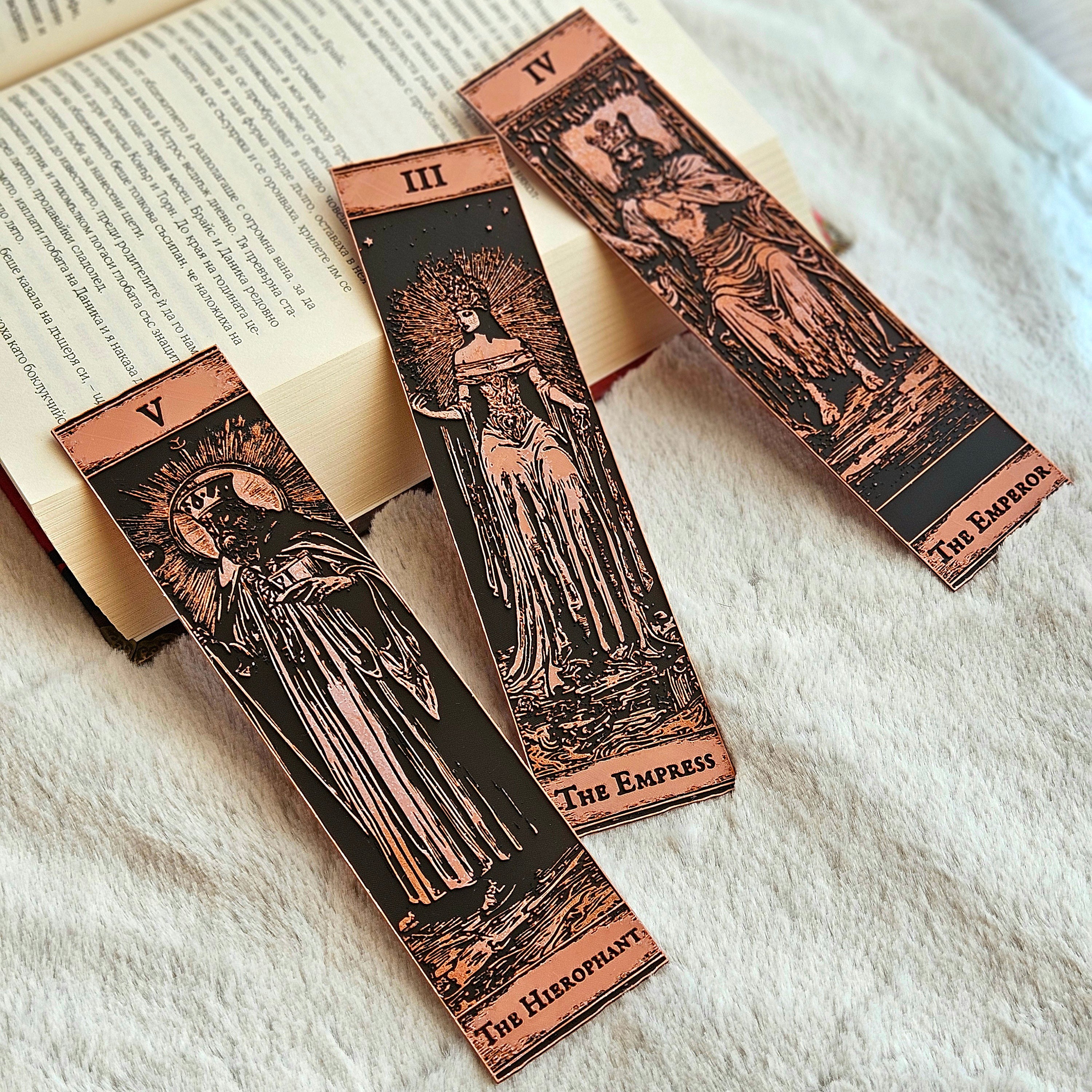 Tarot Bookmarks Set #3 | The Lovers, The Chariot & Strength | Major Arcana | Mystic & Witchy Gift