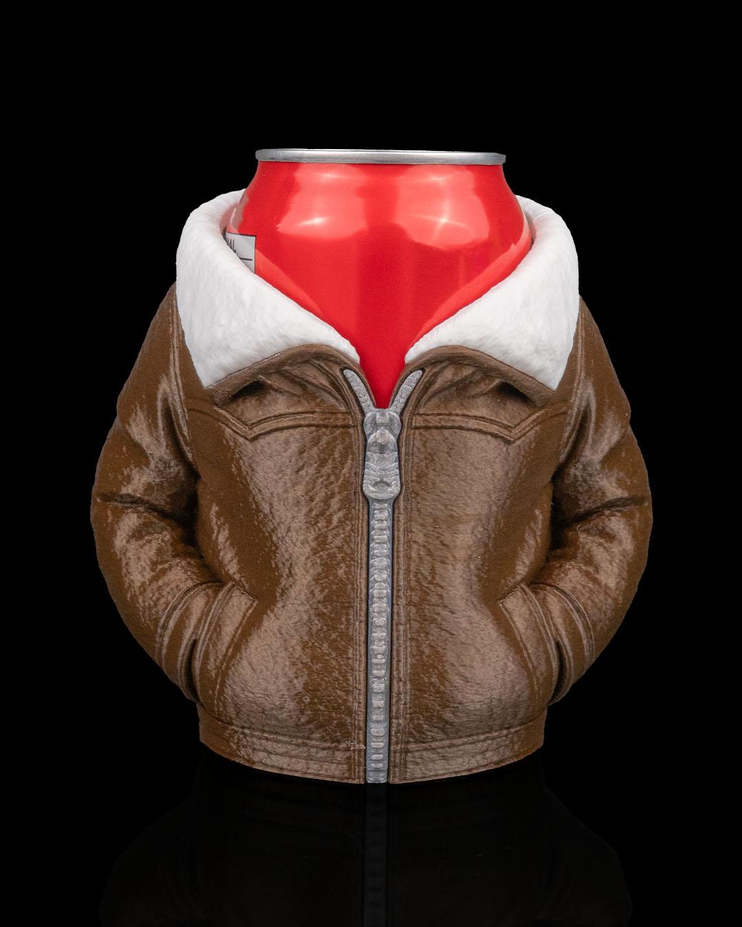 Leather Bomber Jacket Pen Holder – Aviator Desk Organizer, Pilot Biker Gift