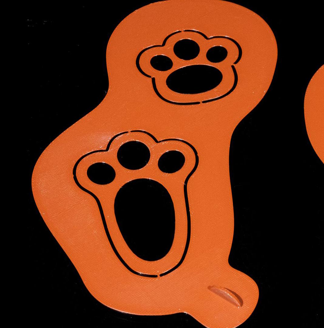 Easter Bunny Footprint Stencil – Reusable 3D Printed PLA Tracks for Surprise Kit