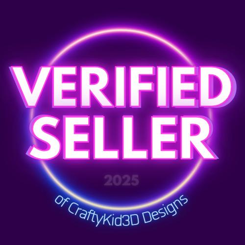 Verified seller of CraftyKid3D Designs badge