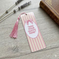 Custom Quote Bookmark with Pink Tassel - Personalised