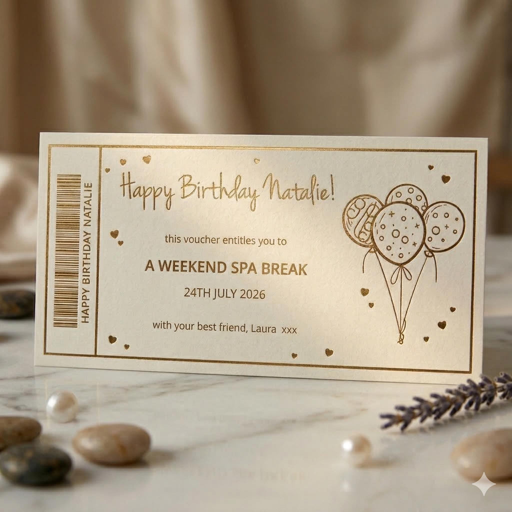 Personalised Surprise Reveal Ticket | Luxury Cardstock Voucher