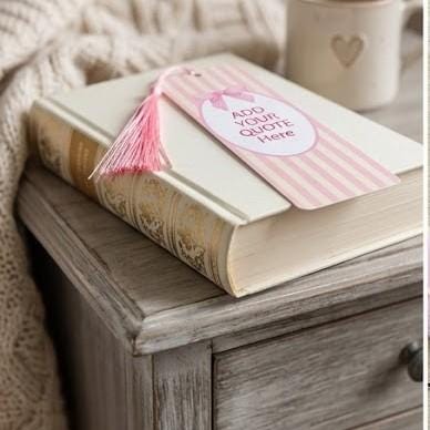 Custom Quote Bookmark with Pink Tassel - Personalised