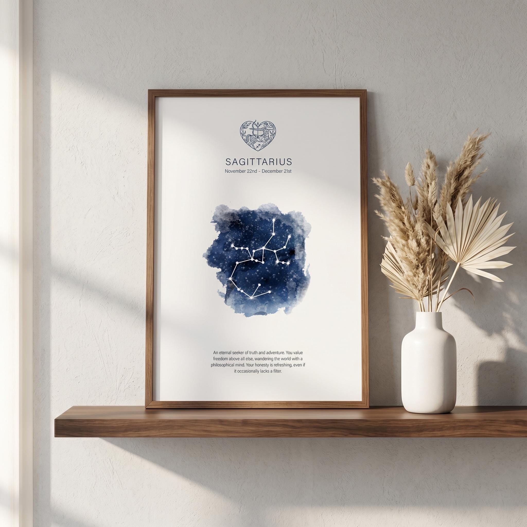 Sagittarius Zodiac Constellation Print: Star Sign Wall Art – Filamora ...