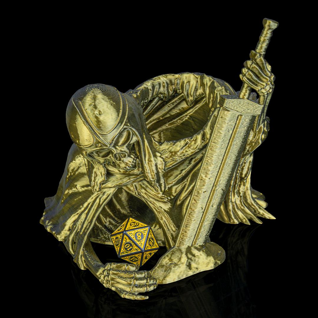 The Rotlord: 3D Printed Skeletal Knight Dice Tower