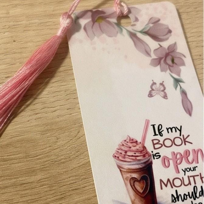 Funny Introvert Bookmark - If My Book Is Open Your Mouth Should Be Closed Gift