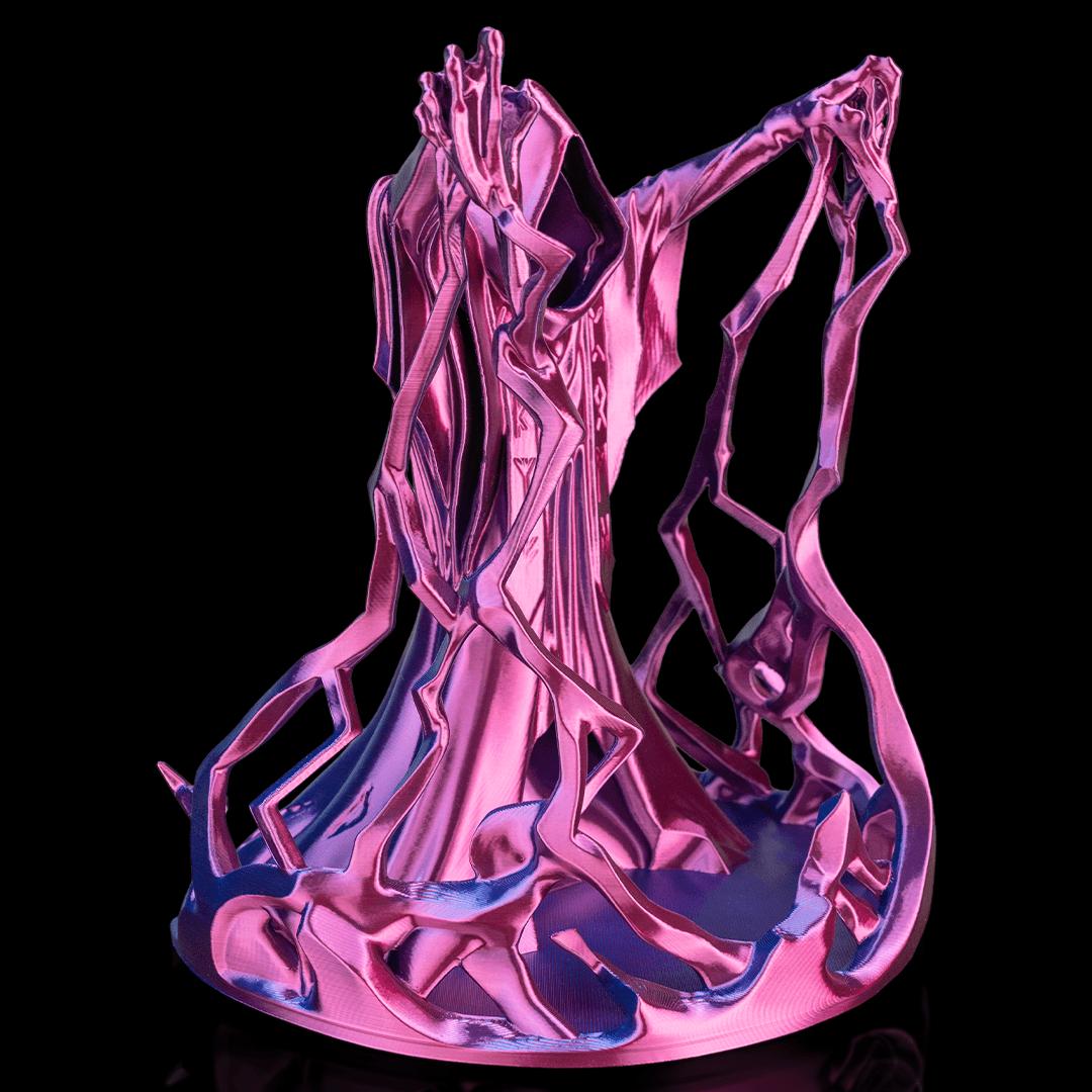 Wizard dice tower from an angle, showing the swirling magic