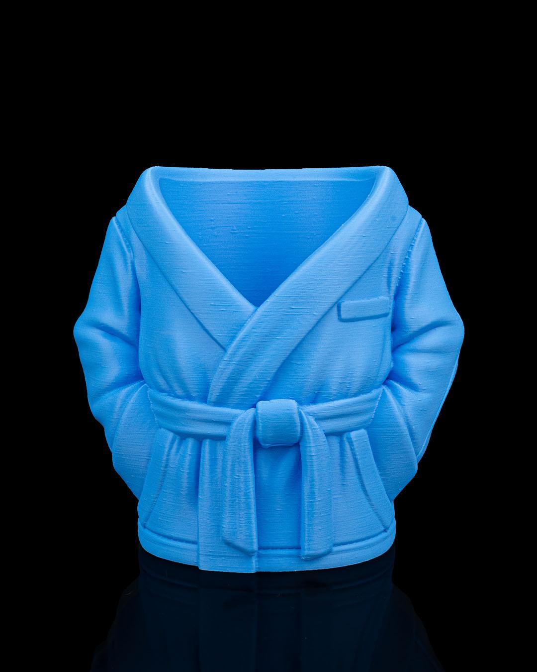 Cozy White Bathrobe Desk & Vanity Organizer | Unique Pen, Pencil and can Holder