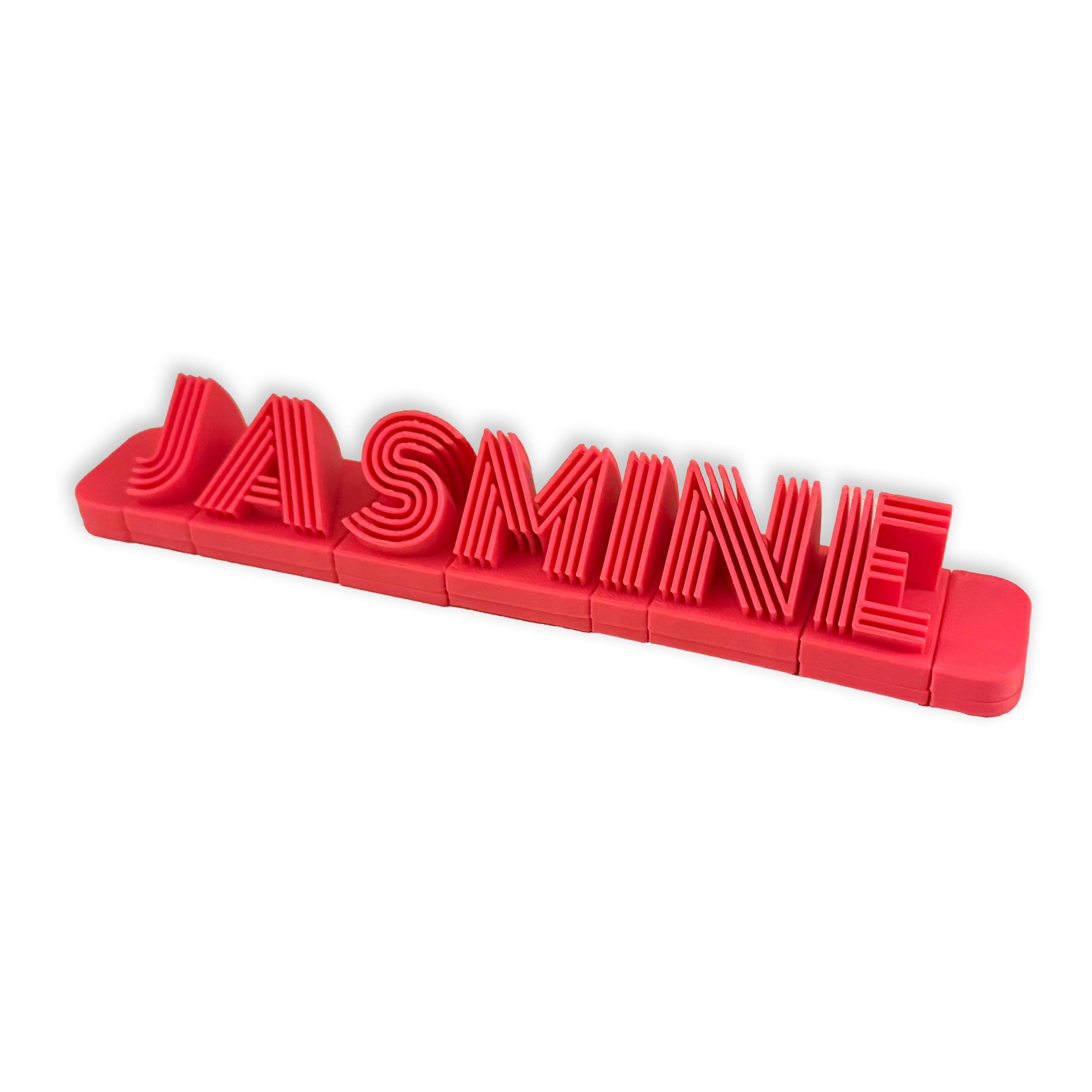 Personalised Click-Together 3D Printed Desk Name Plate – Custom Teacher or Office Gift