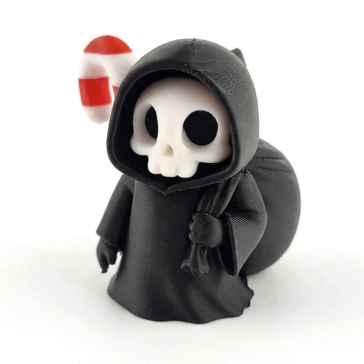 Sack of Treats: a grim reaper carrying a sack over its shoulder, with a candy cane