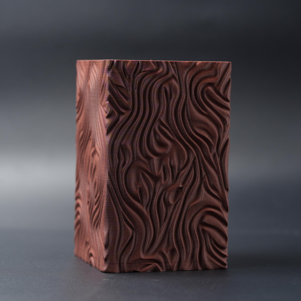 Terracotta pencil holder from the side