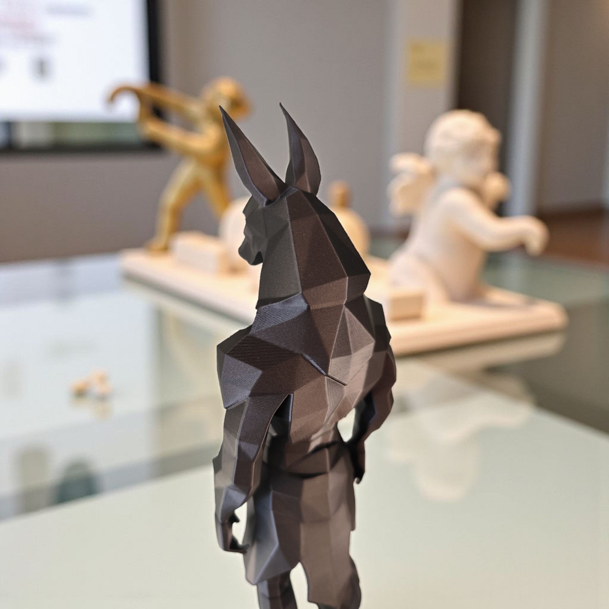 Geometric Anubis statue for home or office décor