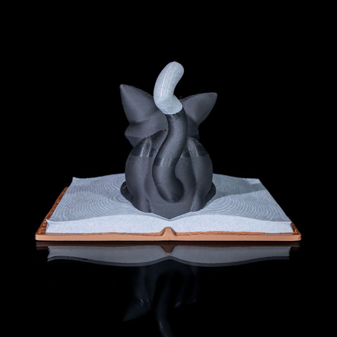Cattus Librum – 3D Printed Cat Book Holder & Literary Cat Sculpture