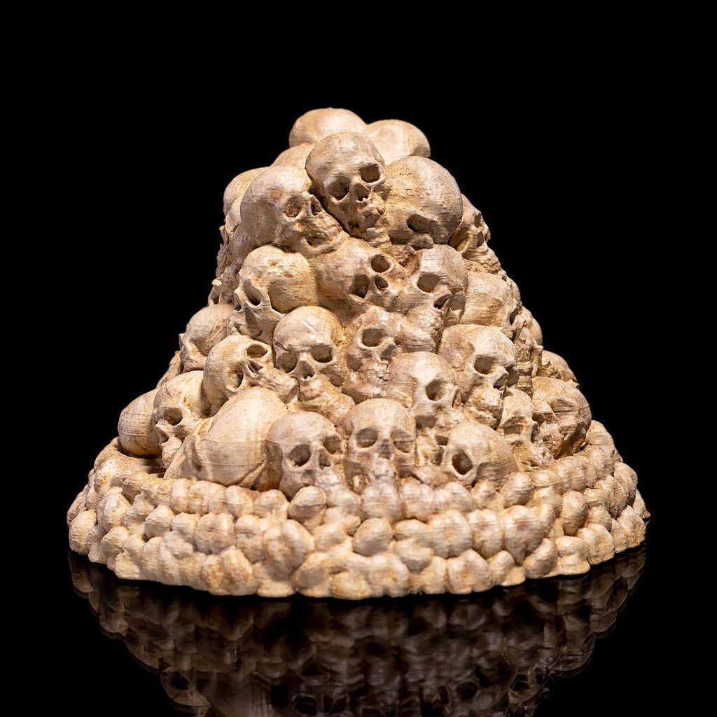Back view of Fate of the Fallen controller stand - unique skull design desk accessory