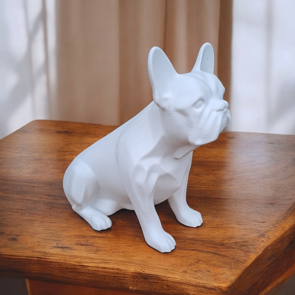 French Bulldog sculpture minimalist realistic