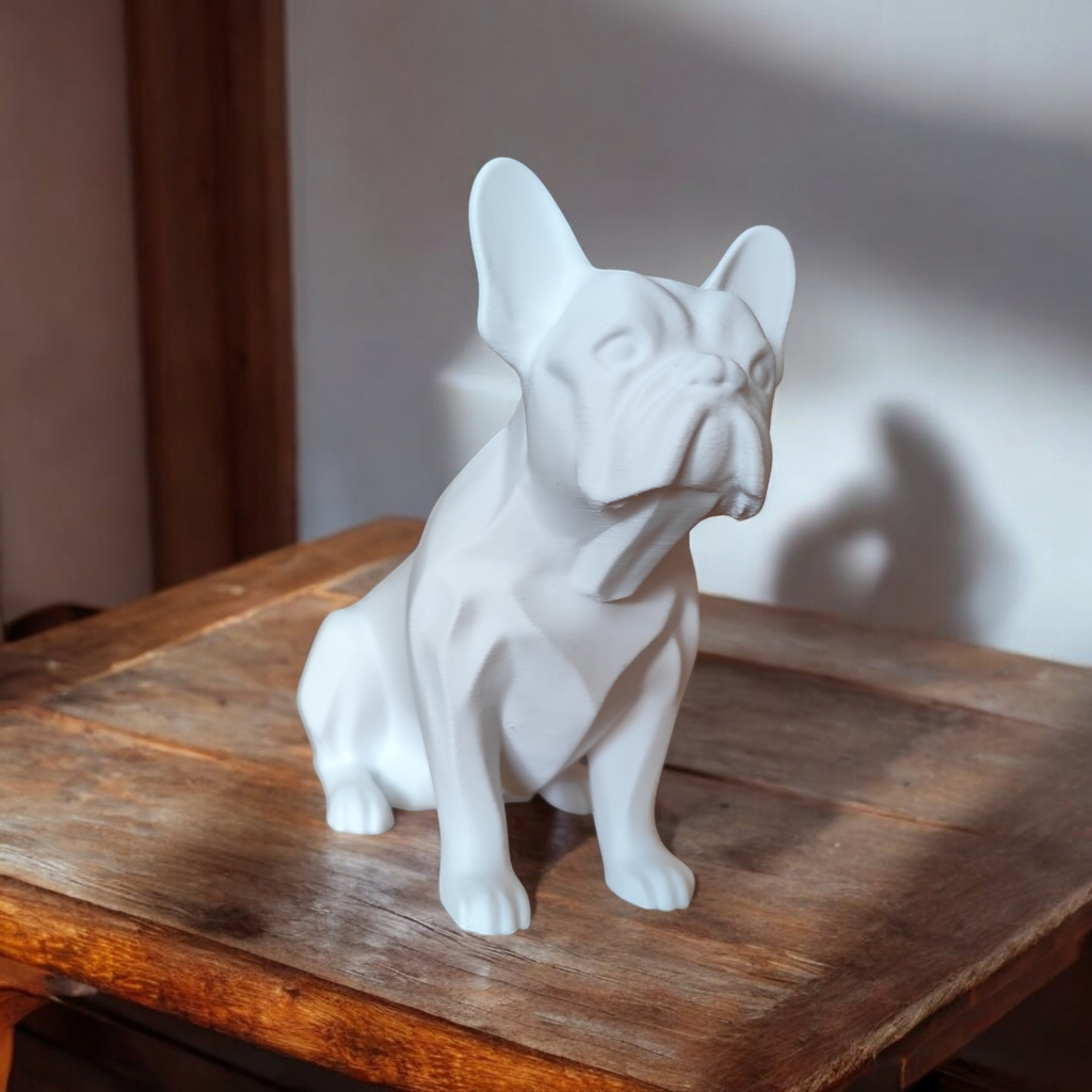 Cute Frenchie statue elegant dog art
