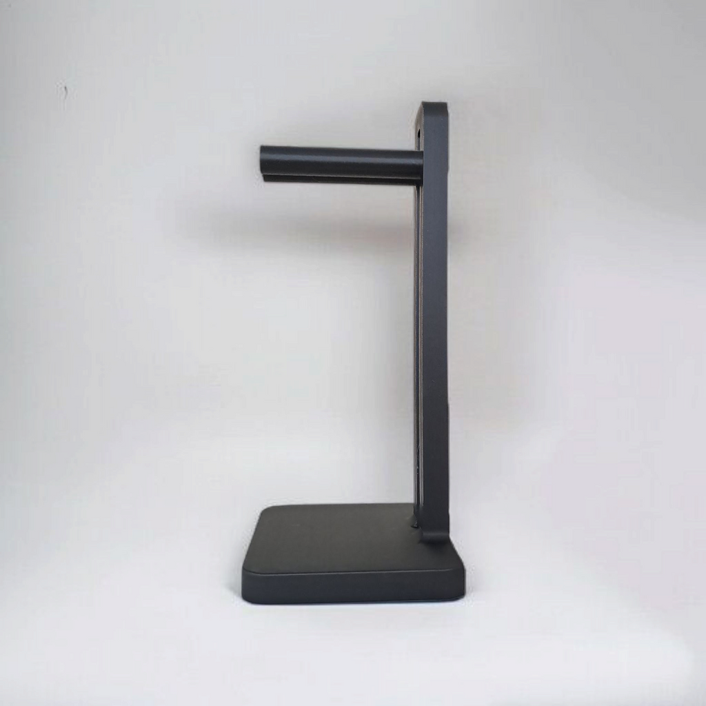 Black stand on a white background