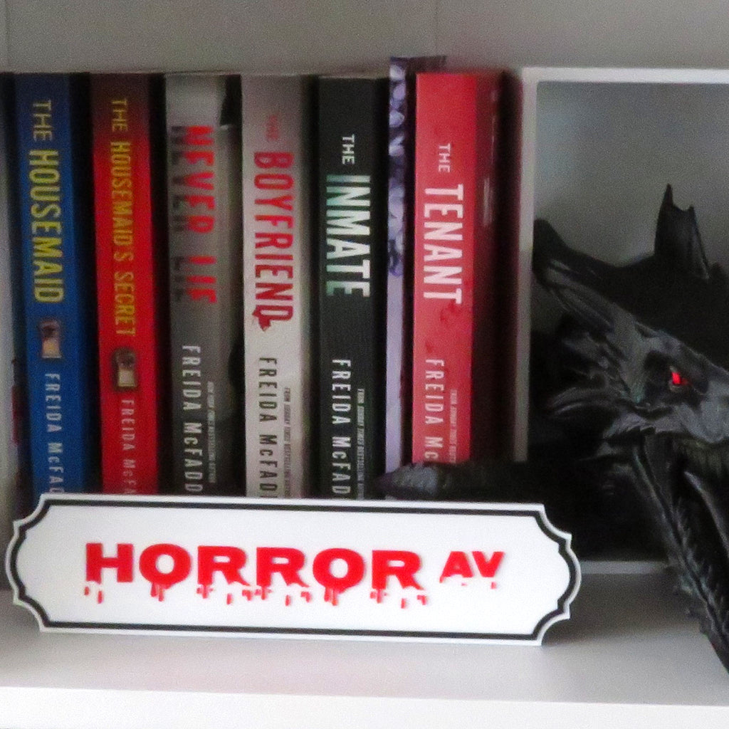 3D printed custom bookshelf street sign