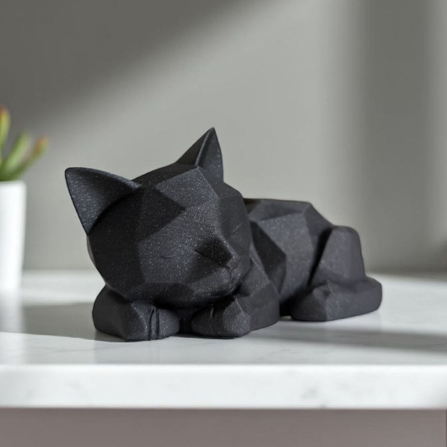 sleeping cat home decor