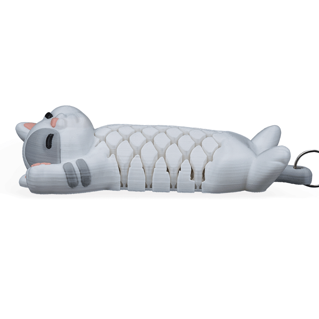 Pat The Cat Keychain | Flexi & Fidget Toy for Cat Lovers