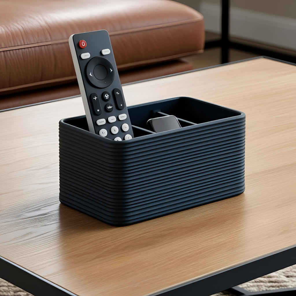 Modern Ribbed Remote Control Holder