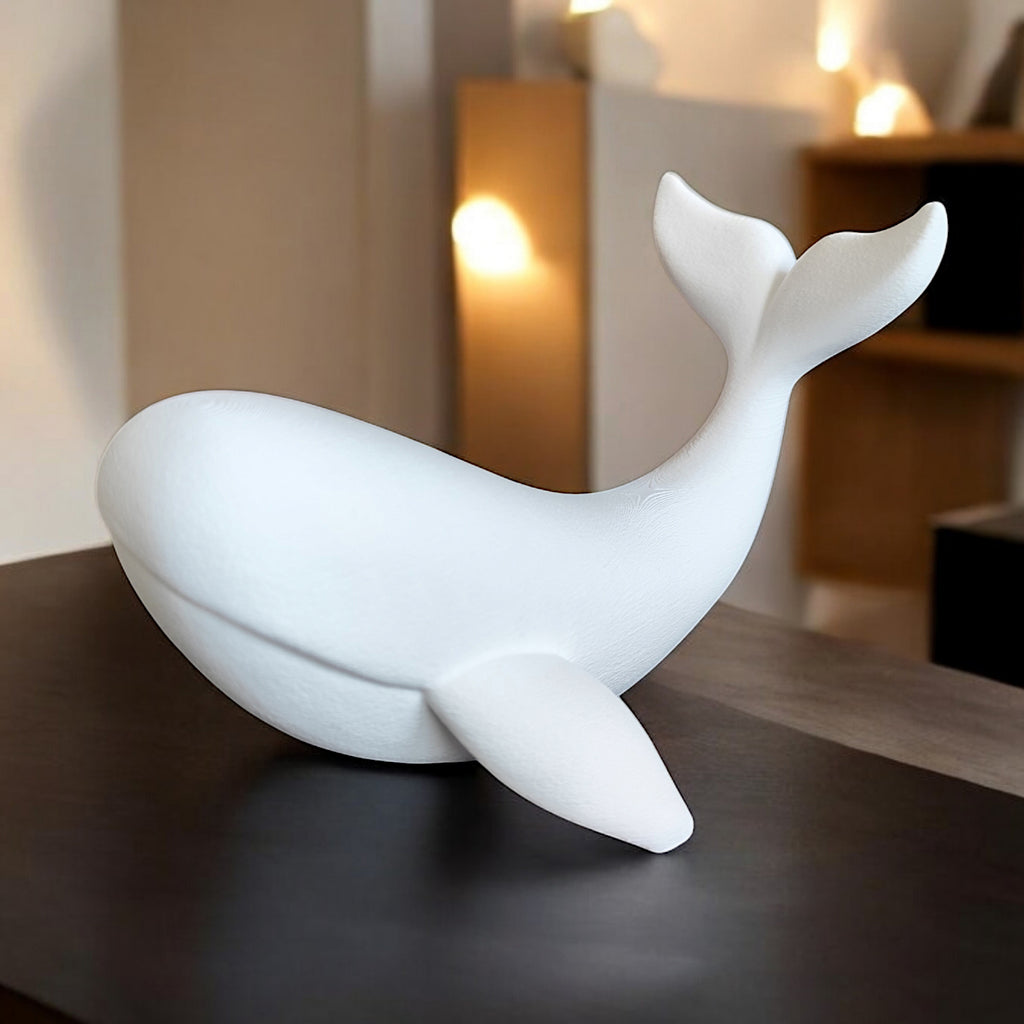 Whale sculpture serene ocean art