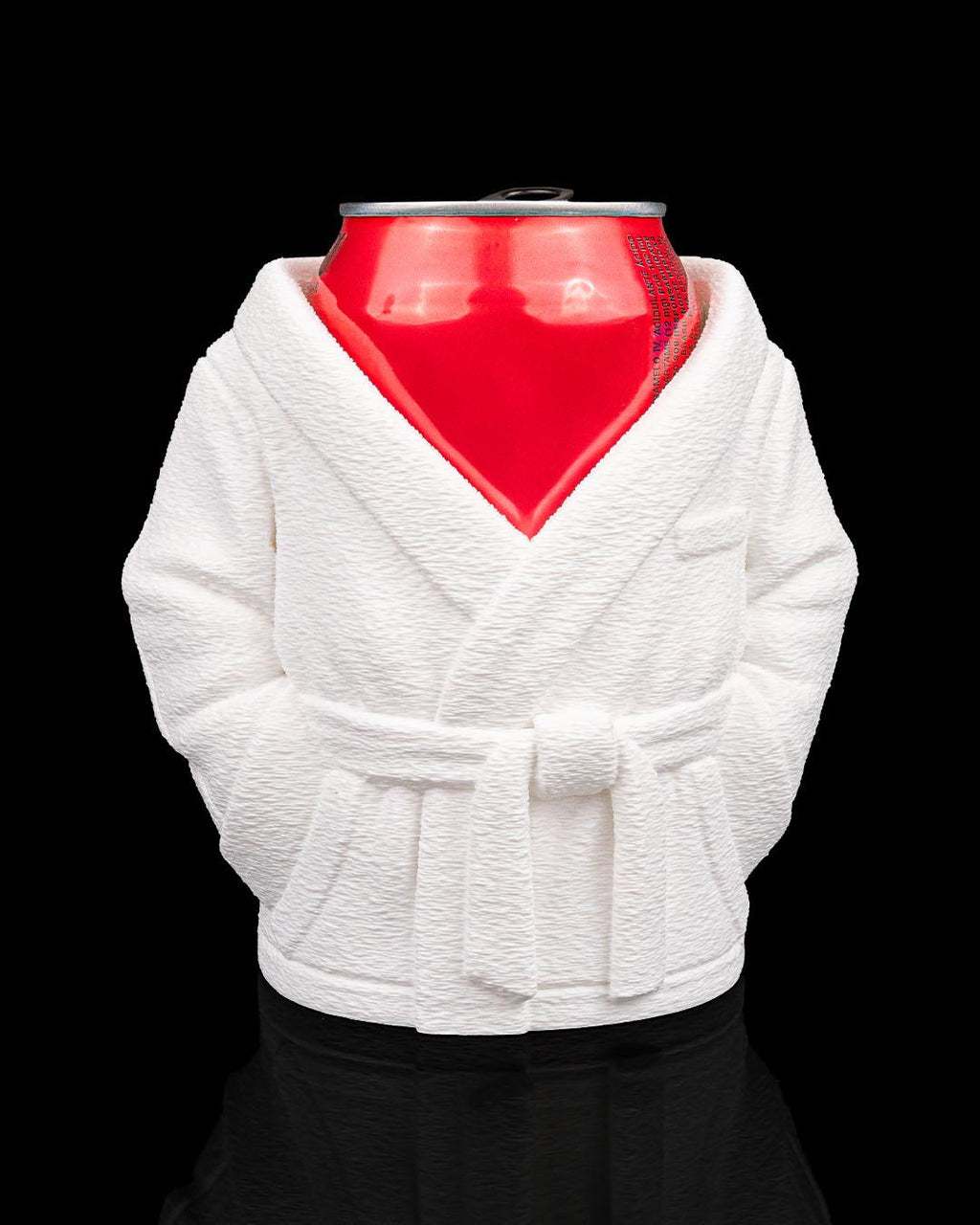 Cozy White Bathrobe Desk & Vanity Organizer | Unique Pen, Pencil and can Holder