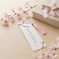 Personalized Cherry Blossom Bookmark, Custom Name Sakura Stationery, Floral Book Mark