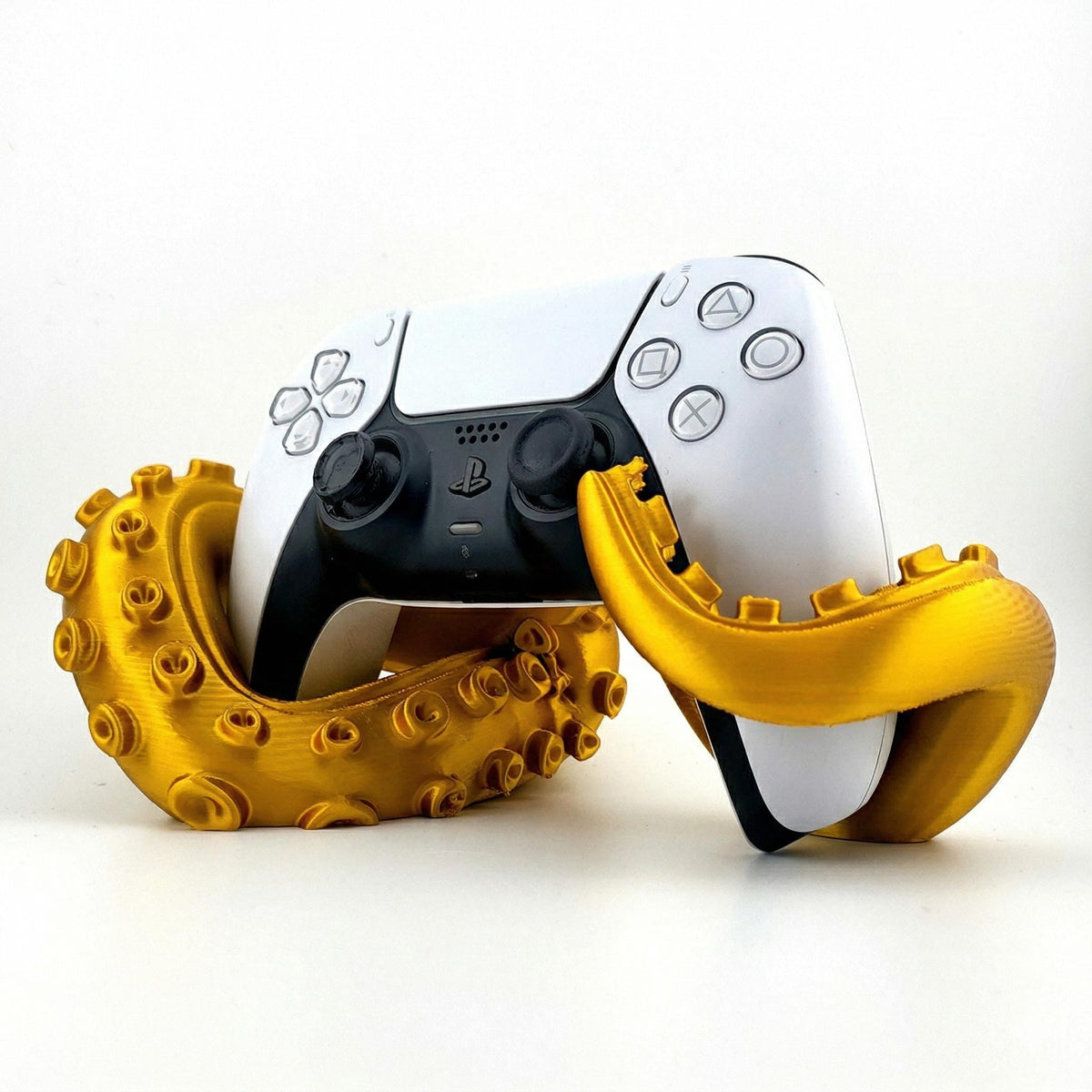 Gold kraken tentacle stand from the front