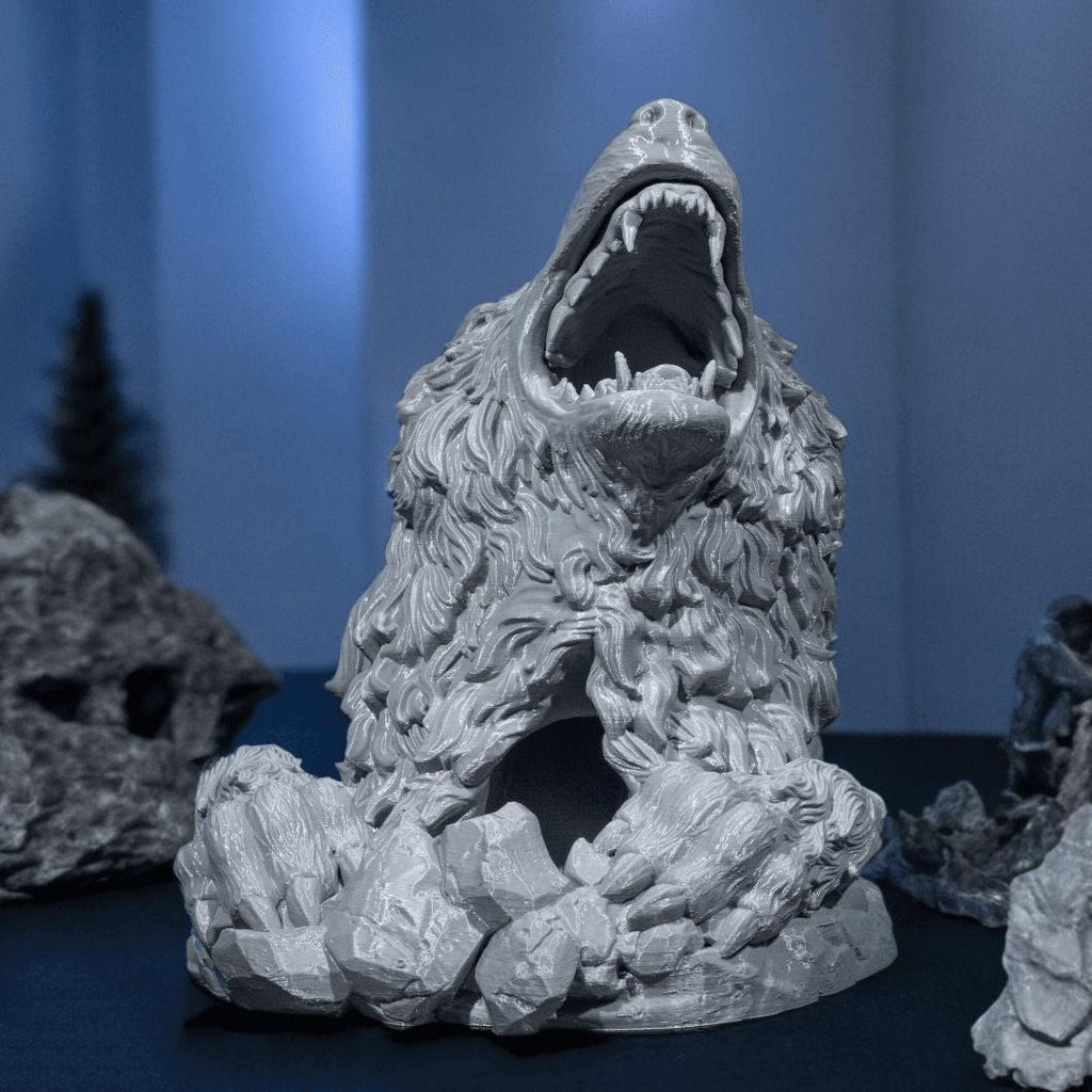 Colossal Wolf Head Dice Tower – 3D Printed RPG Dice Roller