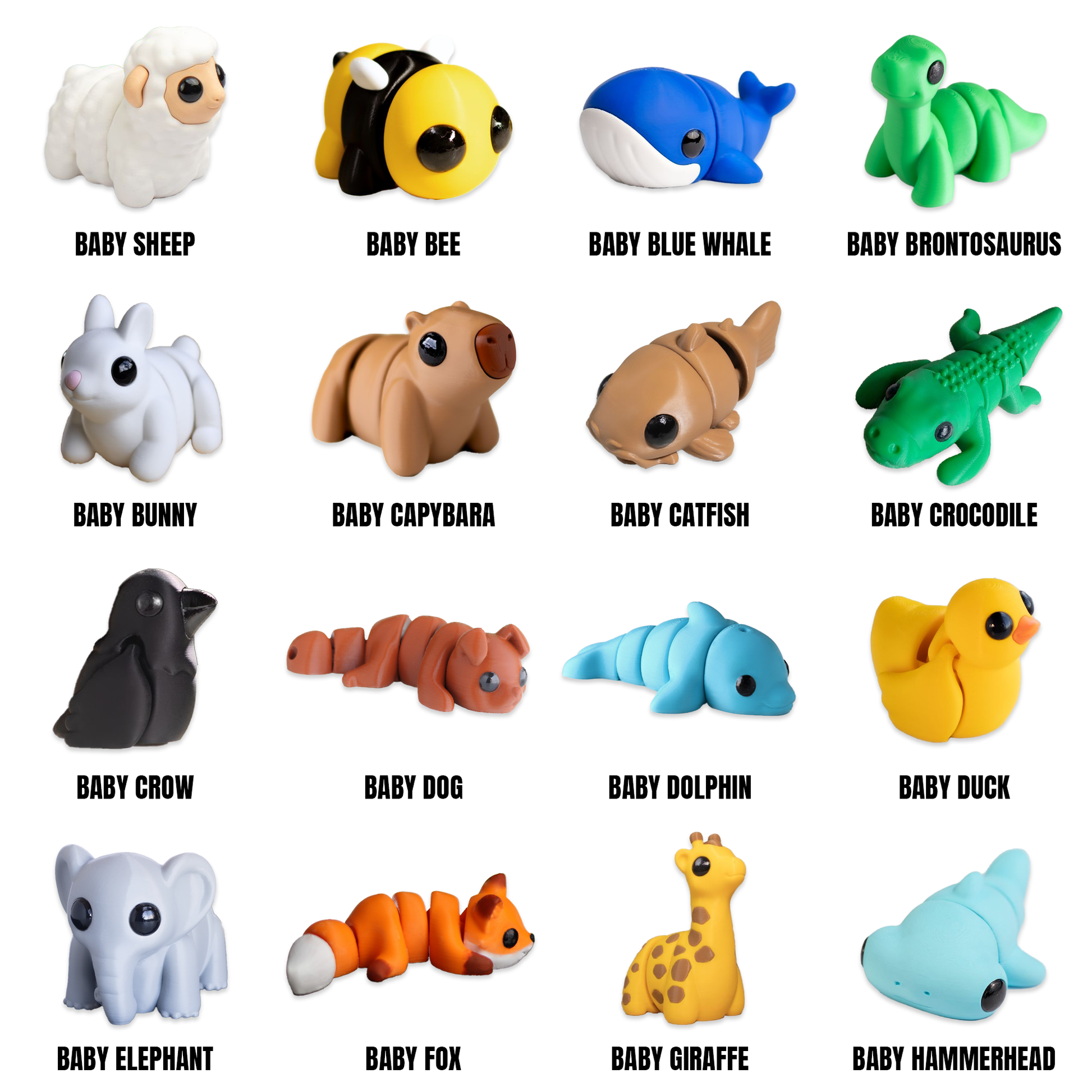 3D Printed Mini Fidget Animals