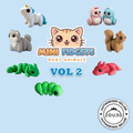 Mini Fidget Animals Vol 2 – 3D Printed Articulated Collectibles & Keyrings
