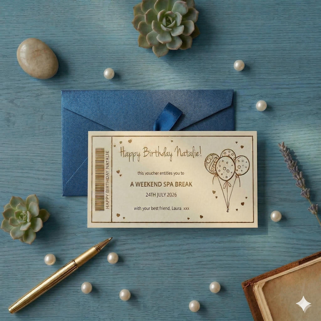 Personalised Surprise Reveal Ticket | Luxury Cardstock Voucher