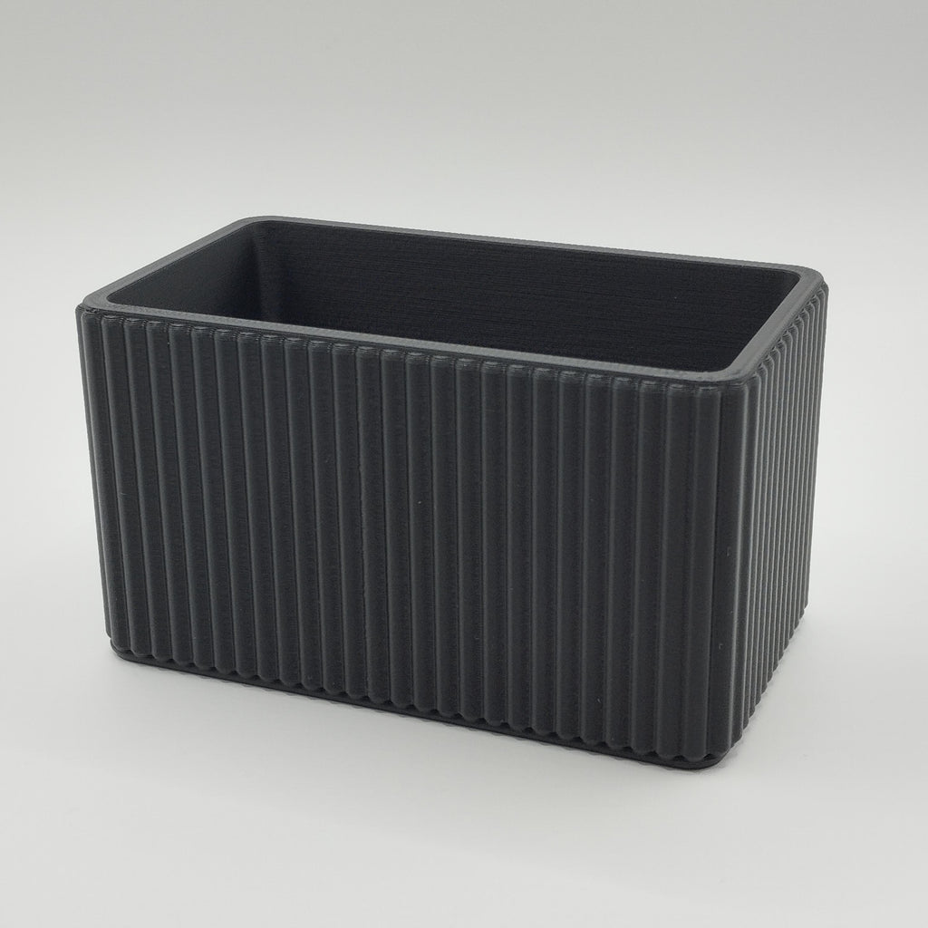 3D Printed Ribbed Desk Organizer | Modern Pen Holder