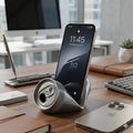 Crushed Can Phone Stand | Industrial Chic Desk Accessory | Gift for Tech Lover