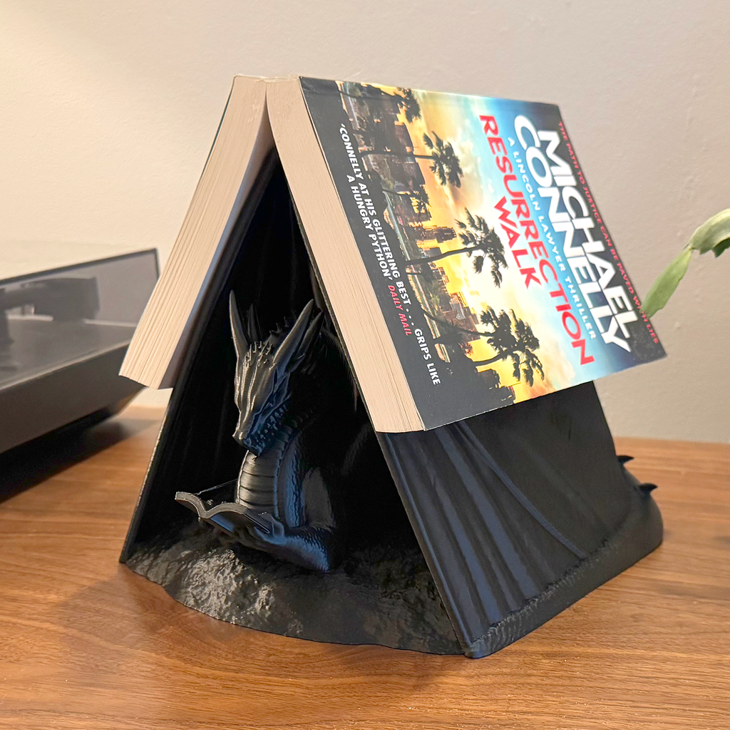 hand-painted, 3D printed Book Wyrm Page Holder
